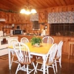 Hillside Cabin - Kitchen and dining table.